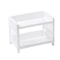 Minimalist Desktop Double Layer Storage Rack Household Bathroom Plastic Organizer Pure White Multif 5