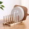 Wooden Kitchen Organizer Pot Lid Holder Plate Storage Rack And Multifunction Shelf For Cups Cutting 0