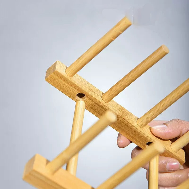 Wooden Kitchen Organizer Pot Lid Holder Plate Storage Rack And Multifunction Shelf For Cups Cutting 4