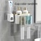 Multifunctional Toothbrush Rack And Mug Holder Wall Mounted Toothpaste Storage With Toothpaste Sque 5