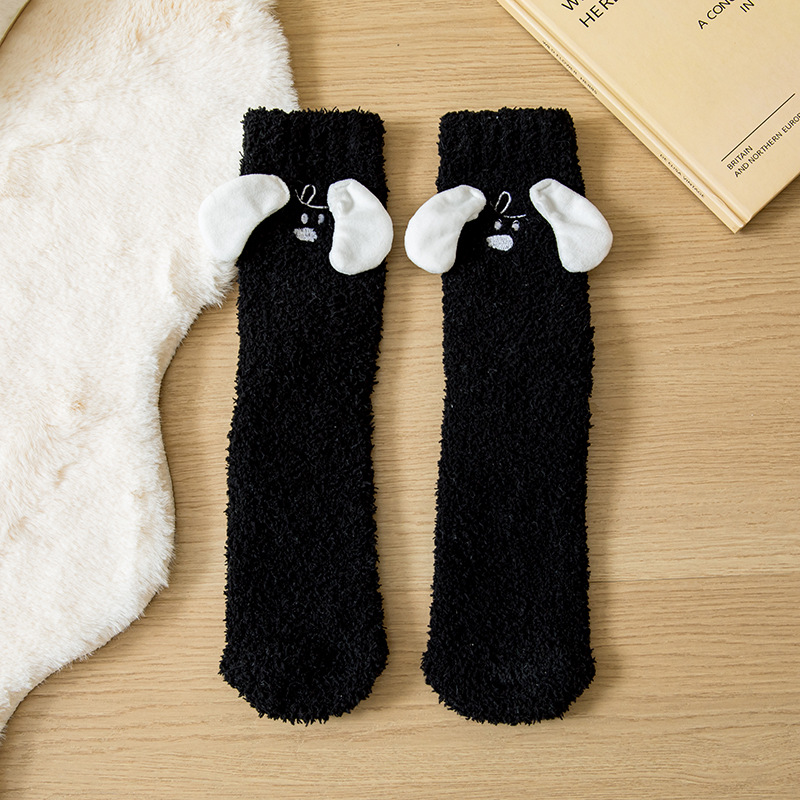 Kawaii Socks For Adults Sleeping Socks Winter Snow Slippers Maternity Leg Warmers Funny Carpet Sock 9