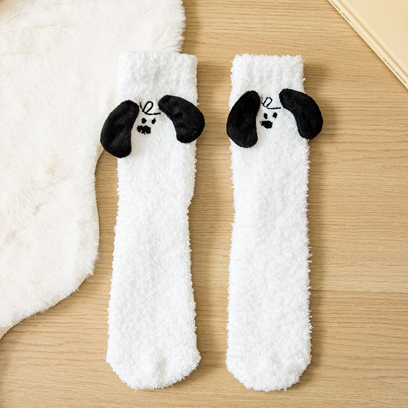 Kawaii Socks For Adults Sleeping Socks Winter Snow Slippers Maternity Leg Warmers Funny Carpet Sock 10