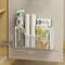 Punchfree Kitchen Cabinet Door Storage Box Iron Rack Wallmounted Plastic Wrap Rack For Refrigerator 3