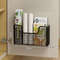 Punchfree Kitchen Cabinet Door Storage Box Iron Rack Wallmounted Plastic Wrap Rack For Refrigerator 4