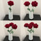 Red Roses Artificial Flowers DIY HandKnitted Floral Bouquet Valentines Day Gifts Wool Crochet Fake 4