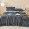 Solid Thickened Wide Striped Flannel Blanket Multifunctional Bed Sheet Cover Sofa Nap Blanket Comfo