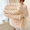 Solid Thickened Wide Striped Flannel Blanket Multifunctional Bed Sheet Cover Sofa Nap Blanket Comfo