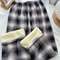 Fashion Warm Plush Pants Cashmere Thick Plaid Ladies Winter Casual Loose Widelegged Pants For Stree 8