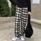 Fashion Warm Plush Pants Cashmere Thick Plaid Ladies Winter Casual Loose Widelegged Pants For Stree 9