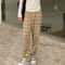 Fashion Warm Plush Pants Cashmere Thick Plaid Ladies Winter Casual Loose Widelegged Pants For Stree 14