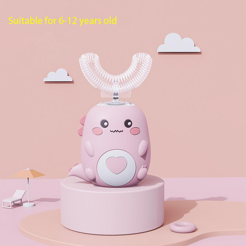 Children Ushaped Electric Toothbrush Smart Cartoon Kids Silicone Automatic Rechargeable Sonic Tooth 8
