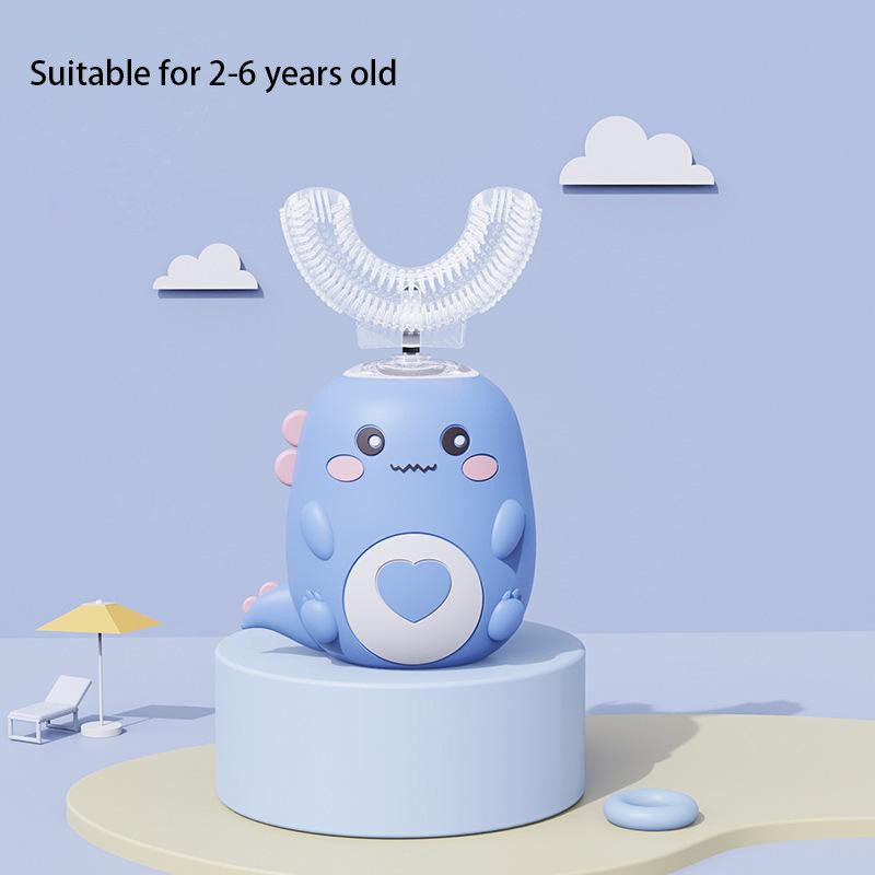 Children Ushaped Electric Toothbrush Smart Cartoon Kids Silicone Automatic Rechargeable Sonic Tooth 7