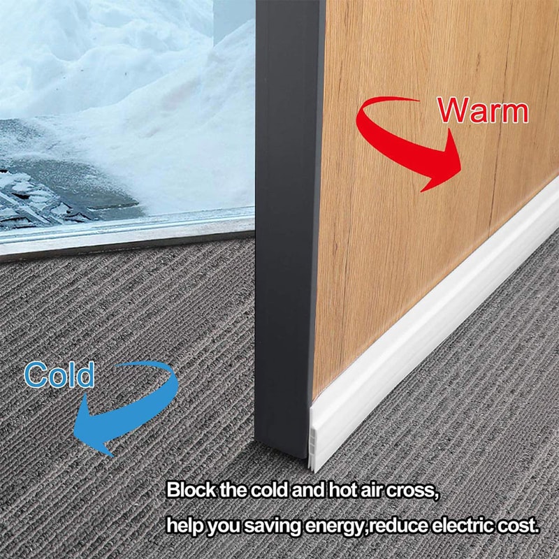 Under Door Draft Stopper With Strong Adhesive Block Dust Light And Noise WinterProof Seal Bottom Of 3