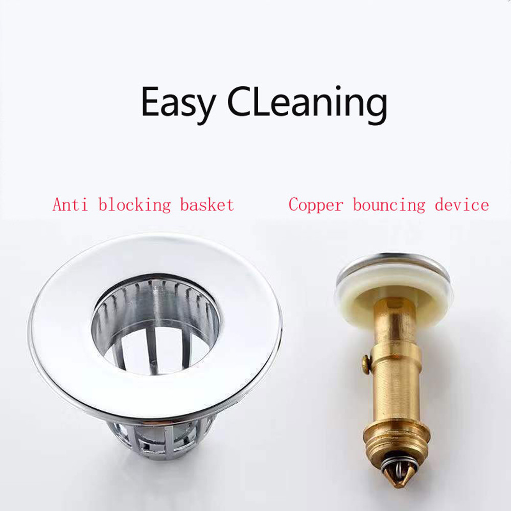 Universal Bathroom Sink Stopper Anti Clogging Popup Strainer Drain Hair Catcher Kitchen Sink Filter 1