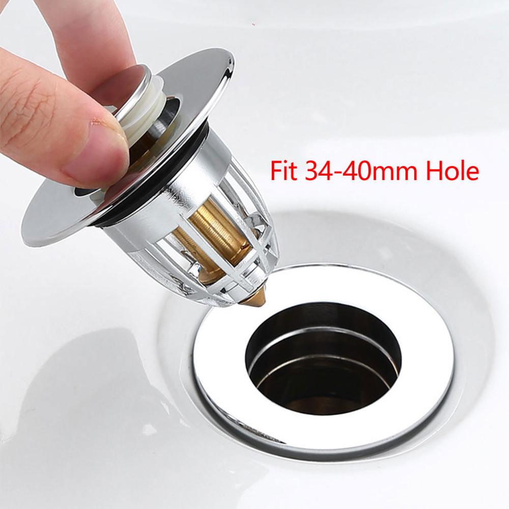 Universal Bathroom Sink Stopper Anti Clogging Popup Strainer Drain Hair Catcher Kitchen Sink Filter 3