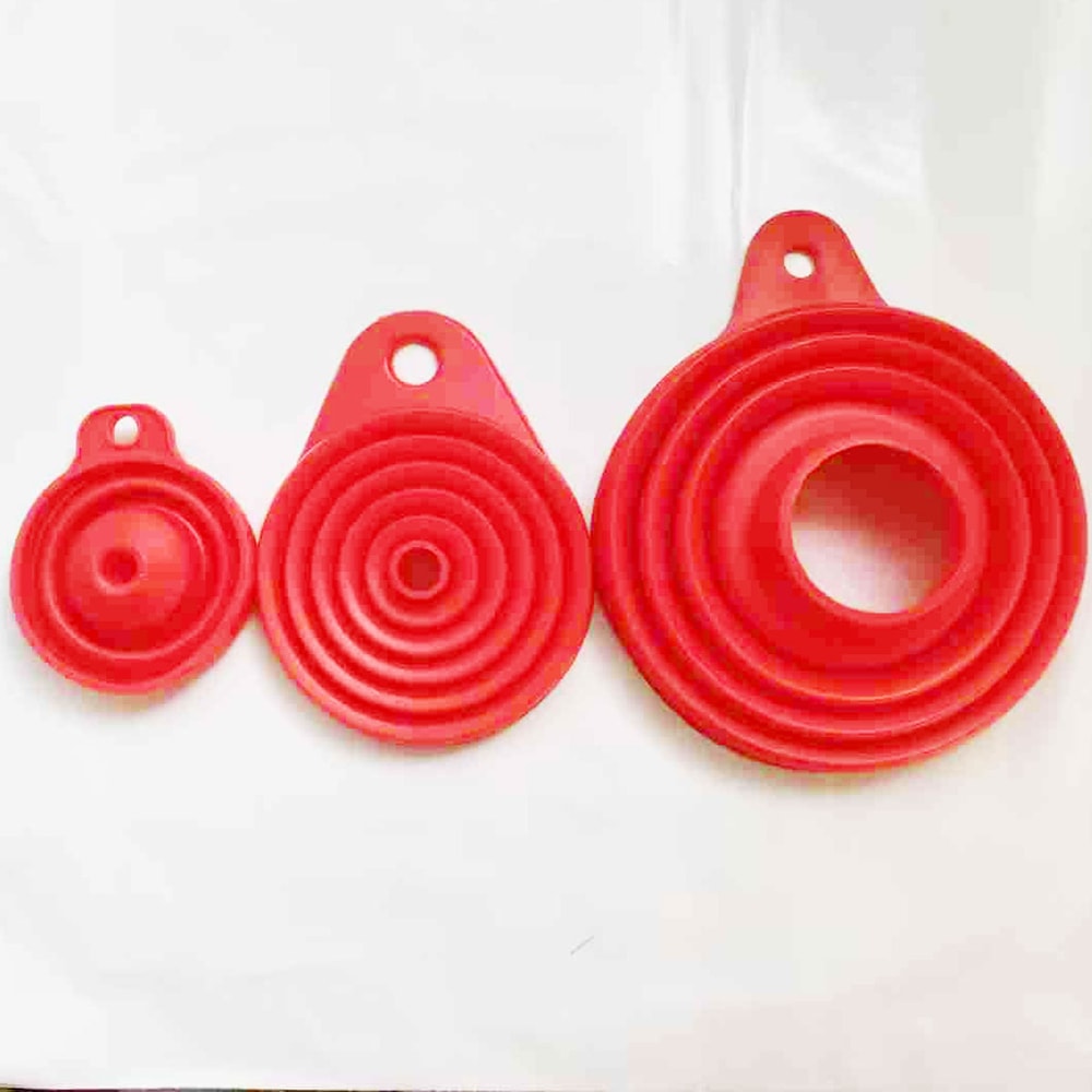 Silicone Funnels For Kitchen Use 3 Pcs Set For Liquid Powder Transfer Mini Small And Wide Mouth Fun 5