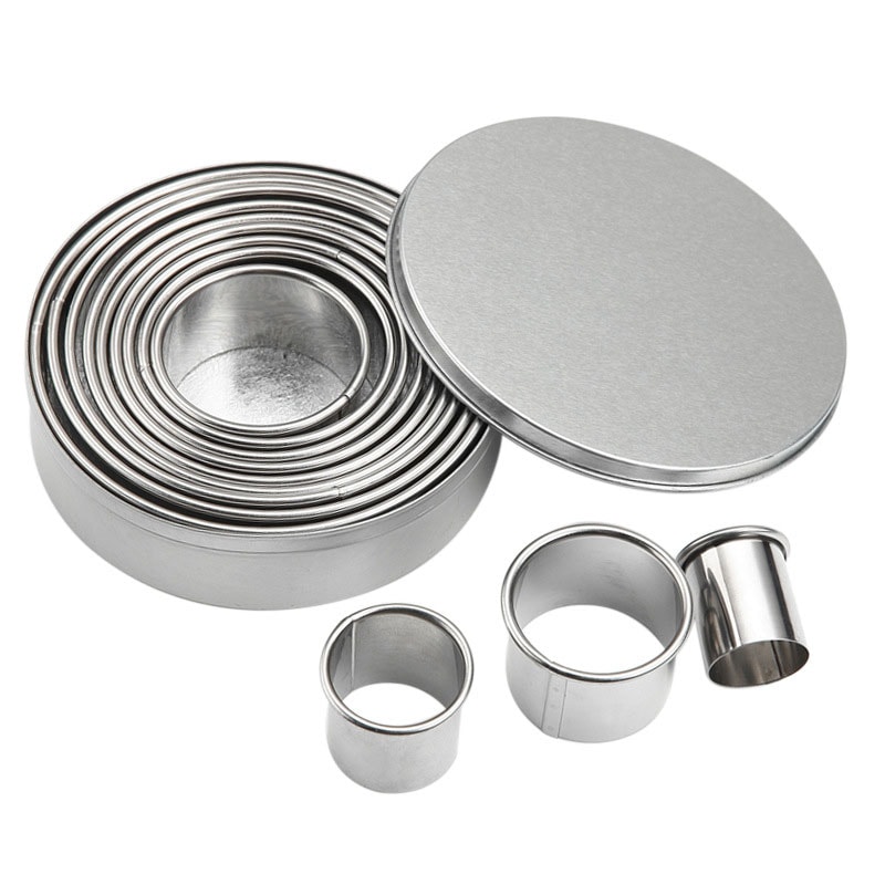 Stainless Steel Mousse Ring Circular Cake Cutter Biscuit Baking Molds Tool For Kitchen Accessories 0
