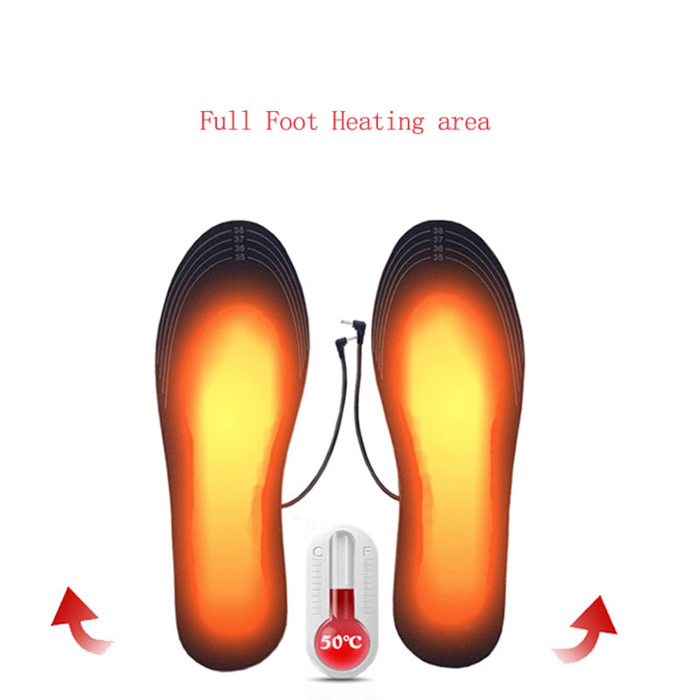 USB Electric Heated Insoles Thermal EVA Mat Feet Warmer Washable Can Be Cut For Shoes Warming Foot 3