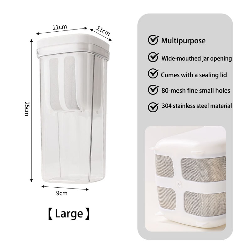 Yogurt Strainer Whey Separator Multifunctional Kitchen Sieve Tool Whole Grain Jar With Detachable S 7