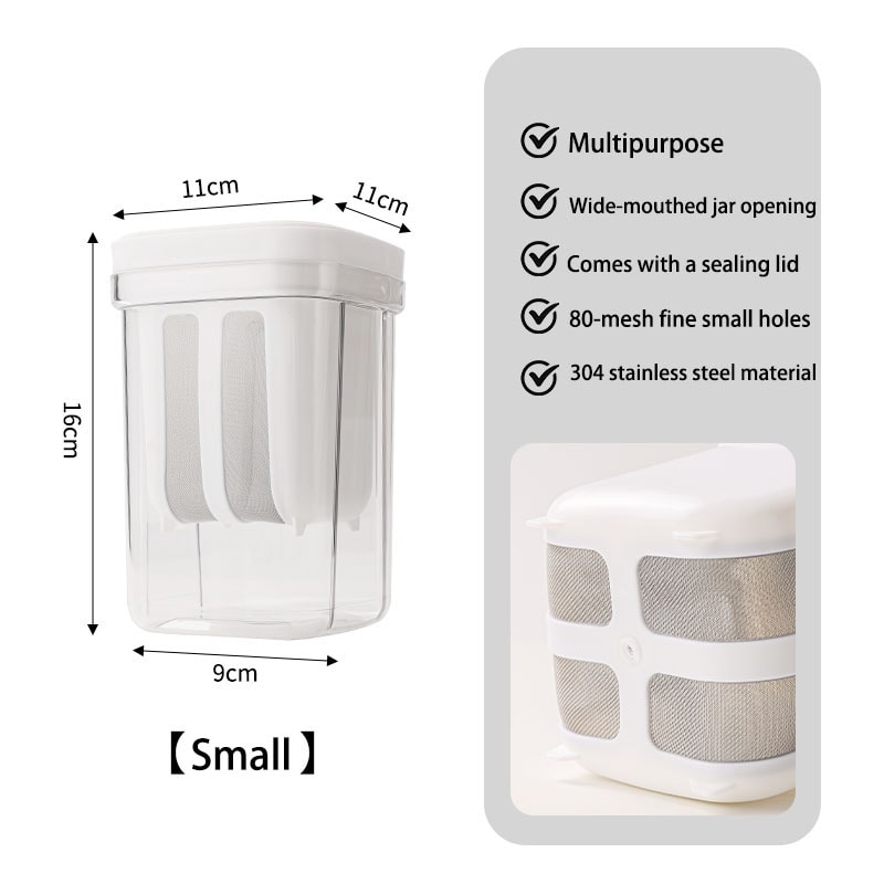Yogurt Strainer Whey Separator Multifunctional Kitchen Sieve Tool Whole Grain Jar With Detachable S 6