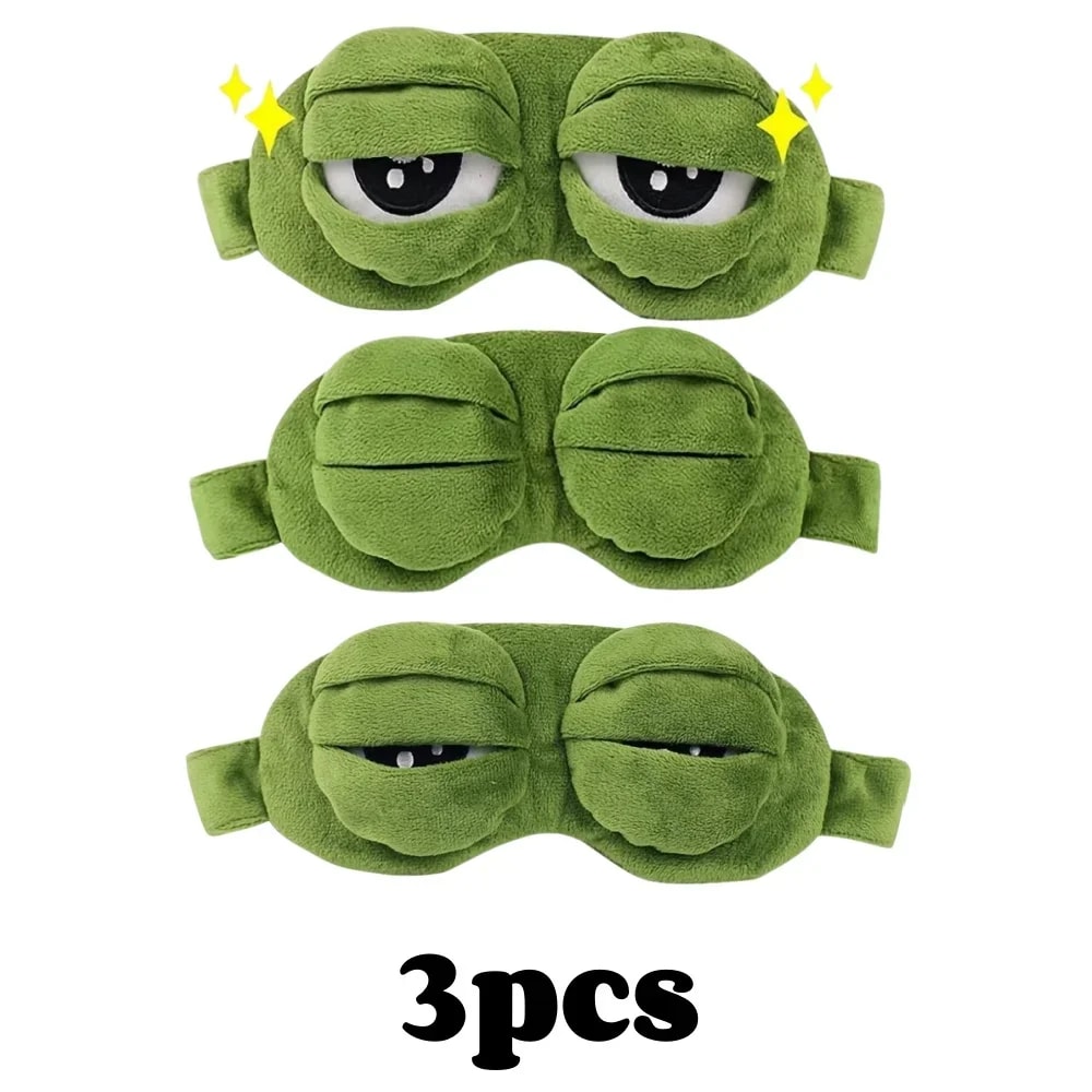 Frog Sleep Mask Cartoon Soft Portable Blindfold Travel Eyepatch For Women And Men Natural Sleeping 6