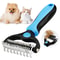 Pet Deshedding Brush Double Sided Grooming Tool Shedding And Dematting Stainless Steel Dog Comb For 0