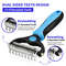 Pet Deshedding Brush Double Sided Grooming Tool Shedding And Dematting Stainless Steel Dog Comb For 2