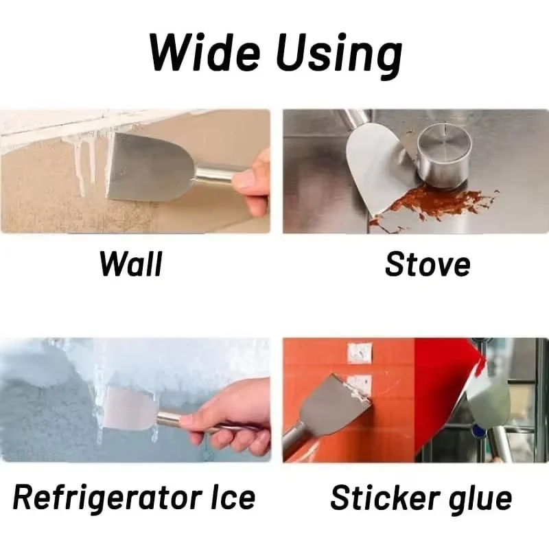 HeavyDuty Metal Scraper For Stubborn Stain And Frost Removal Shovel For Freezer Stovetop And Floor