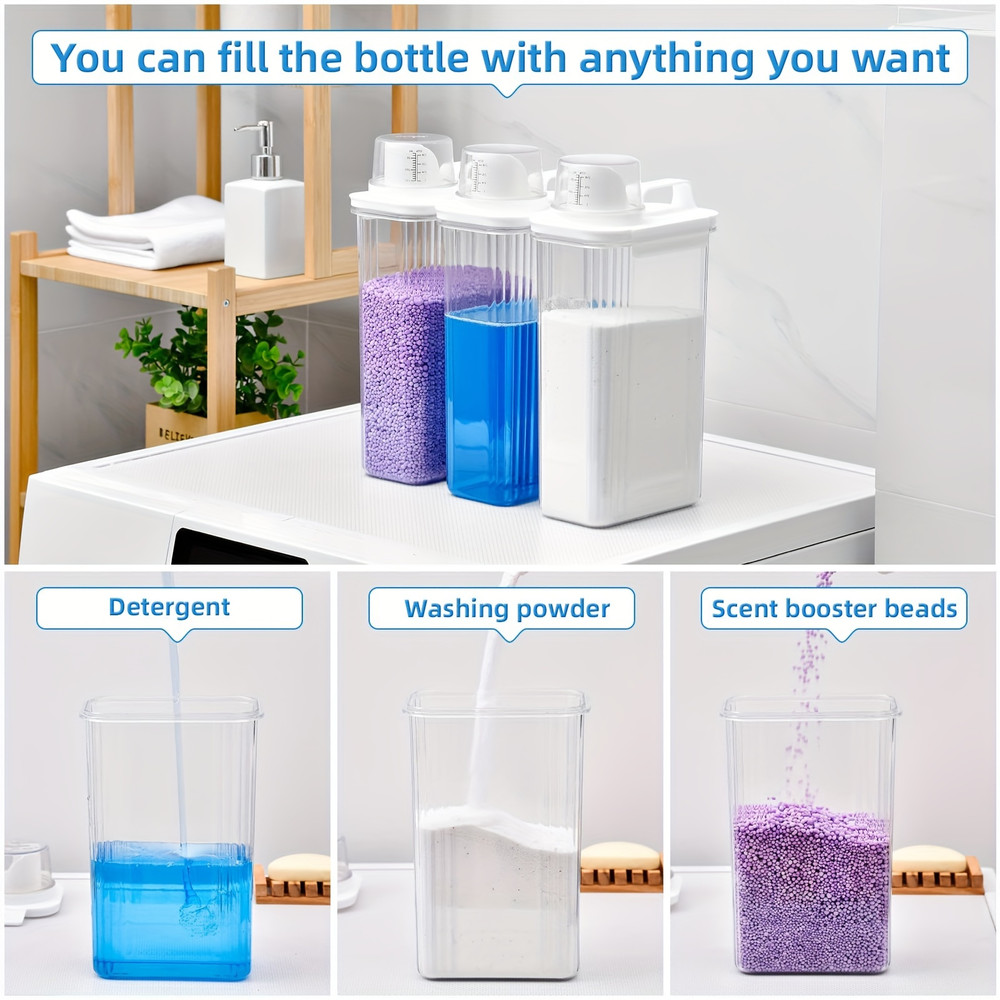 Airtight Laundry Detergent Powder Storage Box Jar Large Capacity Bleach Storage Container Measuring 5