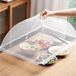 food cover mesh folding washable insect proof tables cover, protective dish covers for home kitchen storage accessories