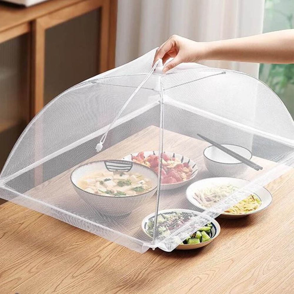 Food Cover Mesh Folding Washable Insect Proof Tables Cover, Protective Dish Covers for Home Kitchen Storage Accessories
