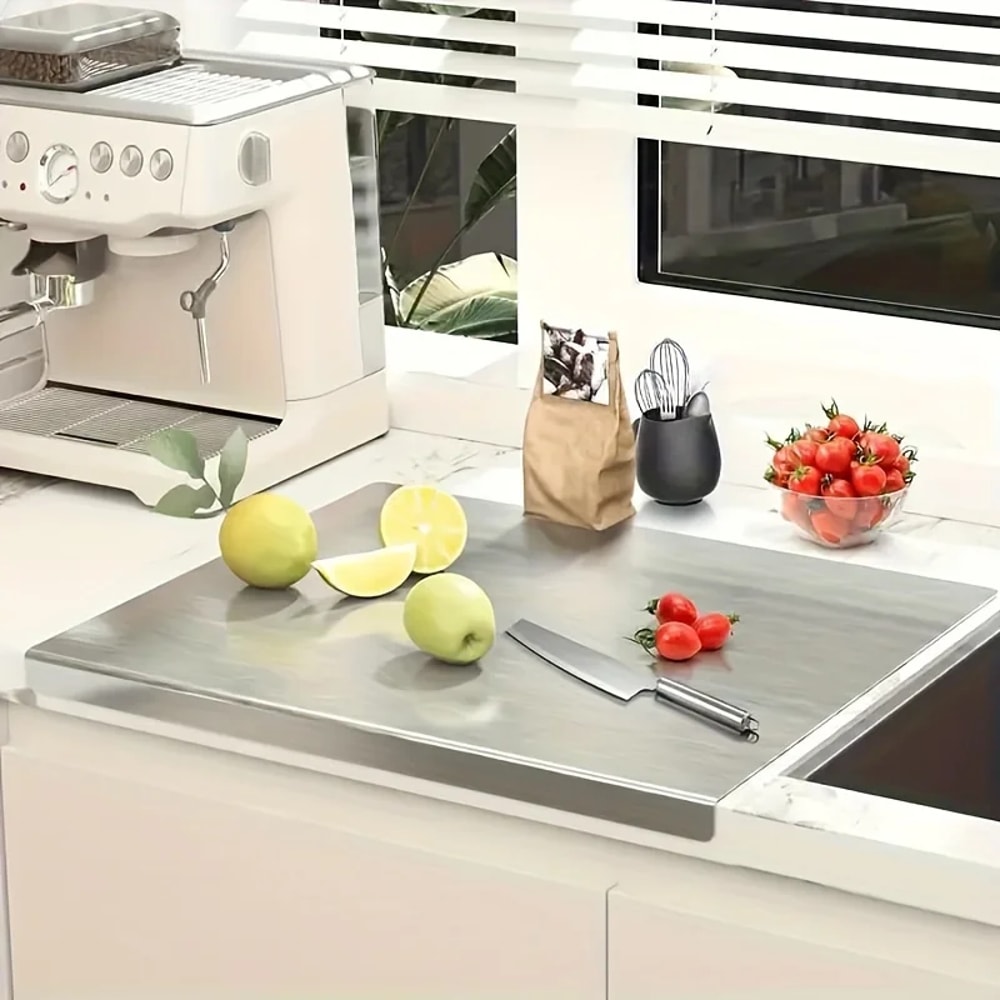 Stainless Steel Kitchen Cutting Board Multi Use Dough Kneading Chopping Fruit Cutting Antibacterial 1