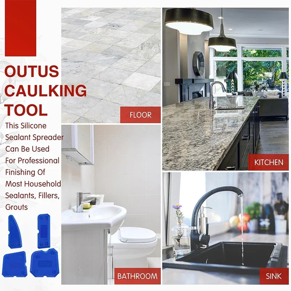 Caulking Tool Kit Professional Sealant Spreading Tool Ideal For Tiles Floors Easy Cleanup 2