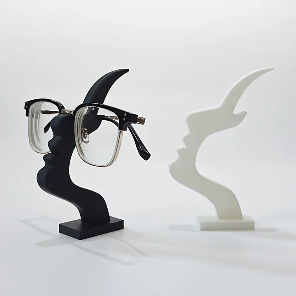 Human Face Eyeglass Holder Stand, Artistic Storage Solution for Desk Nightstand, Practical Minimalist Glasses Organizer