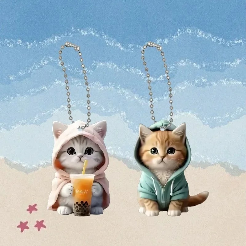 Hoodie Kitten Ventilating Clip Car Decoration LongLasting Fragrance Aromatherapy Acrylic Accessorie 0
