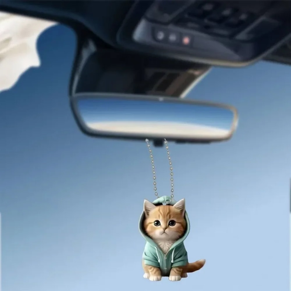 Hoodie Kitten Ventilating Clip Car Decoration LongLasting Fragrance Aromatherapy Acrylic Accessorie 4