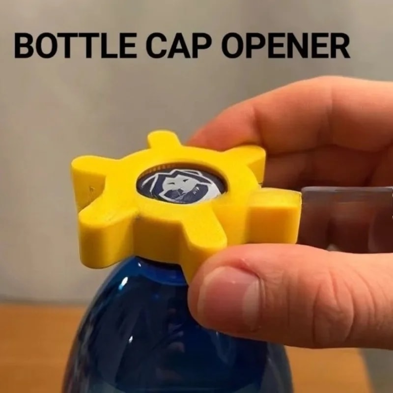 Multifunction Bottle Cap Opener Yellow Plastic Rotary Bottle Opener Portable Kitchen Tool Bar Suppl 1