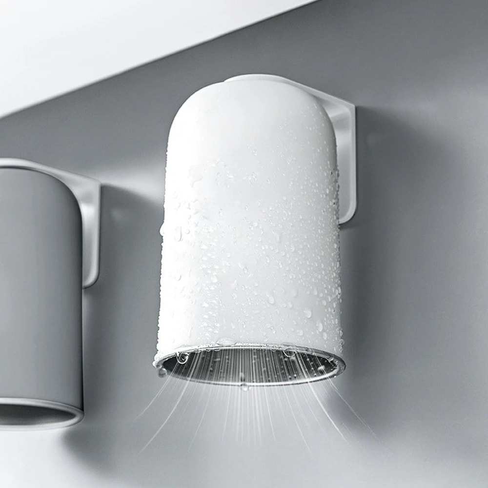 Magnetic Mouthwash Cup Stainless Steel Tooth Brushing Cup Large Capacity Wall Mounted No Punching H 0