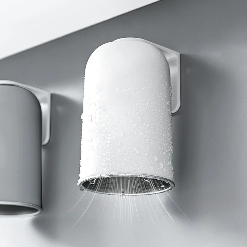 Magnetic Mouthwash Cup Stainless Steel Tooth Brushing Cup Large Capacity Wall Mounted No Punching H 0