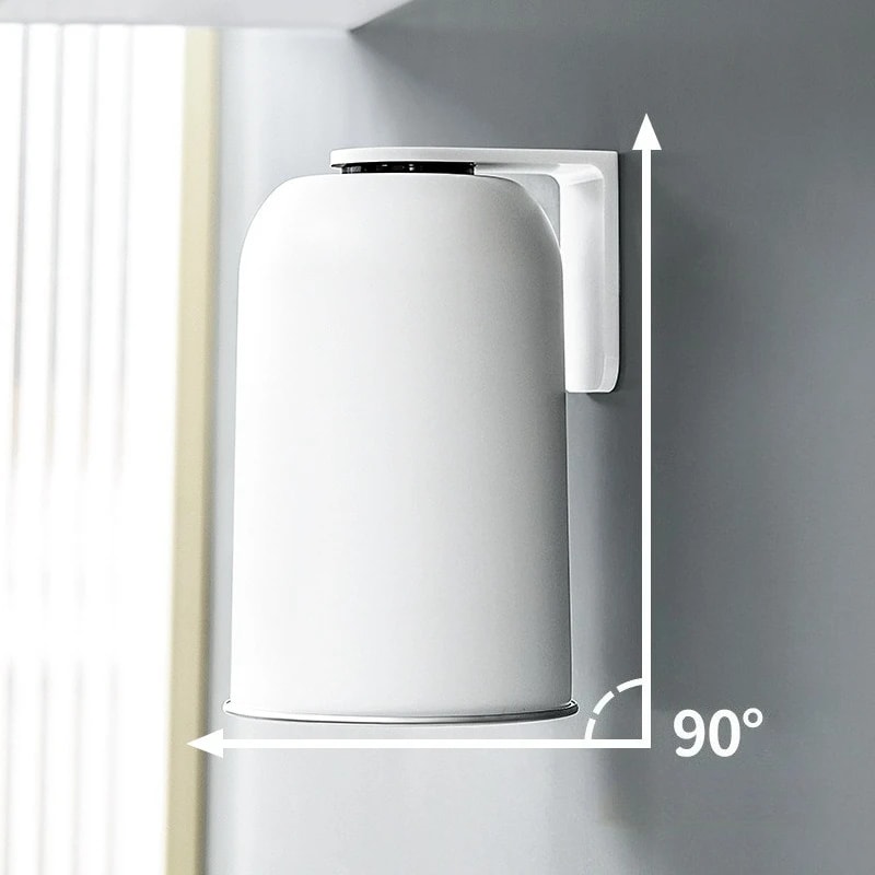 Magnetic Mouthwash Cup Stainless Steel Tooth Brushing Cup Large Capacity Wall Mounted No Punching H 2