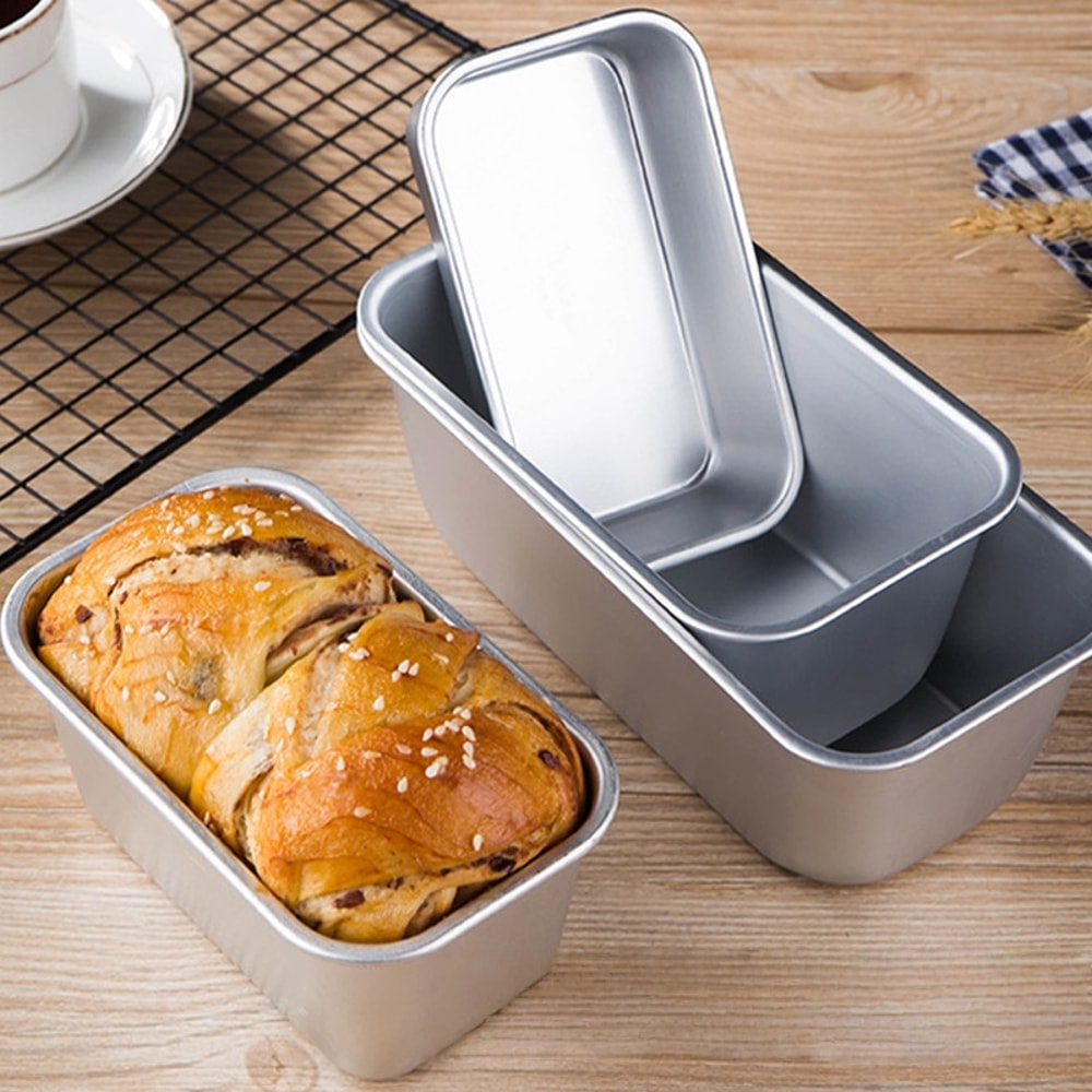 Aluminium Rectangle Baking Cake Mold Non Stick Loaf Pan Bread Tin Tray Brownie Pastry Baking Gadget 0