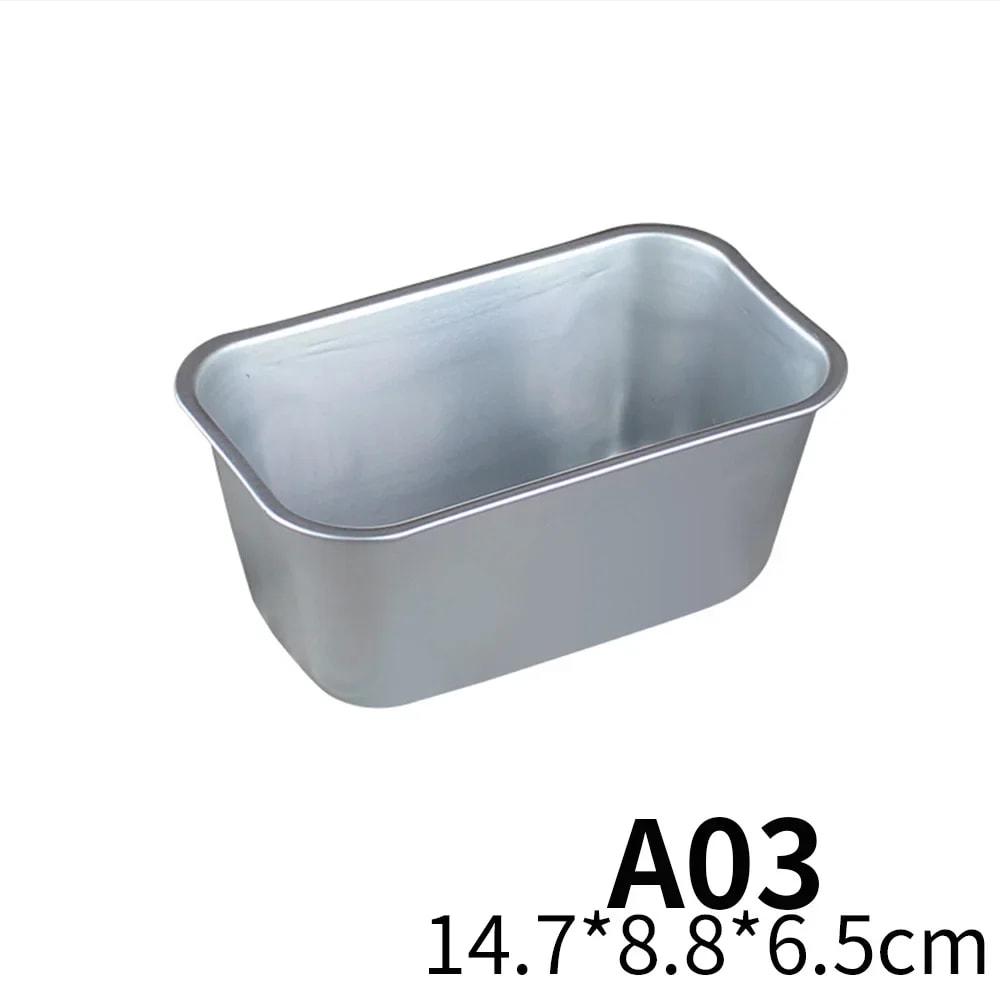 Aluminium Rectangle Baking Cake Mold Non Stick Loaf Pan Bread Tin Tray Brownie Pastry Baking Gadget 7