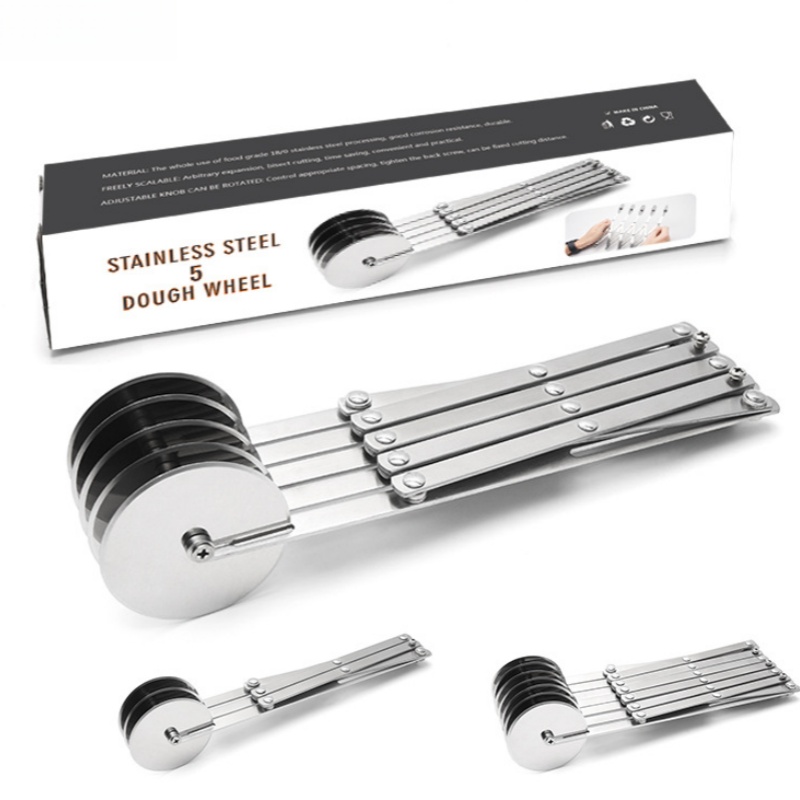 Wheel Cutter Dough Divider Knife, Flexible Roller Blade Pastry Peeler, Stainless Steel Baking Tools