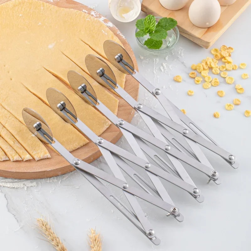 Wheel Cutter Dough Divider Knife, Flexible Roller Blade Pastry Peeler, Stainless Steel Baking Tools