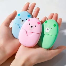 travel soap sheets, portable soap paper, fragrance foam for outdoor hand bath and camping cleaning