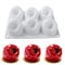 6 Hole Raspberry Mousse Mold DIY Flower Shape Silicone Molds Cake Decorating Tools For French Desse 3