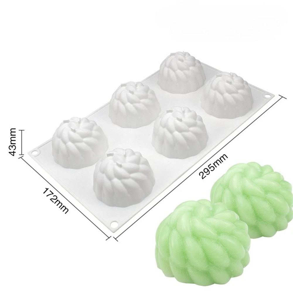 6 Hole Raspberry Mousse Mold DIY Flower Shape Silicone Molds Cake Decorating Tools For French Desse 5