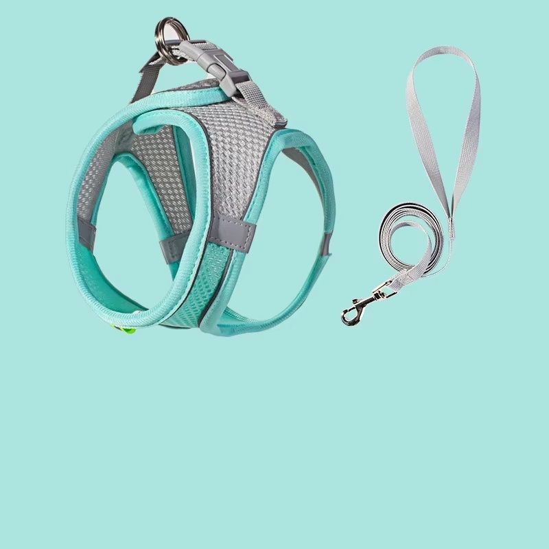 Adjustable Puppy Harness Set Dog Accessories French Bulldog Chihuahua Pet Leash Dog Collar Cat Harn 10