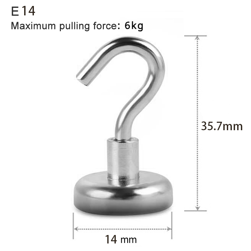 Powerful Magnetic Hook Strong Neodymium Magnets For Fridge Practical LoadBearing Hook Kitchen Bar U 8