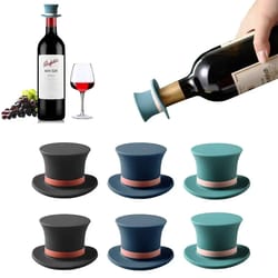 silicone leak-proof wine stopper, reusable champagne bottle cap, bartender accessories bar cocktail barware kitchen tool